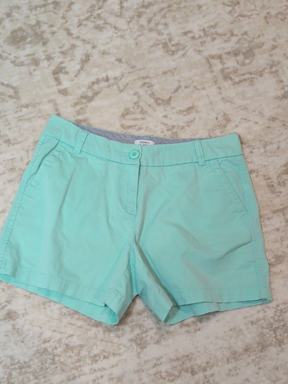 crown & ivy Mint Green Classic Chino Shorts